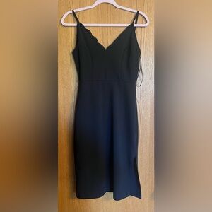 Black scalloped dress